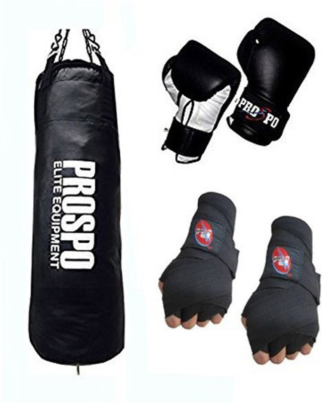 PROSPO Boxing Set For Men (36 " Punching Bag, Handwrap And Boxing Gloves) (Heavy Bag) Boxing Kit