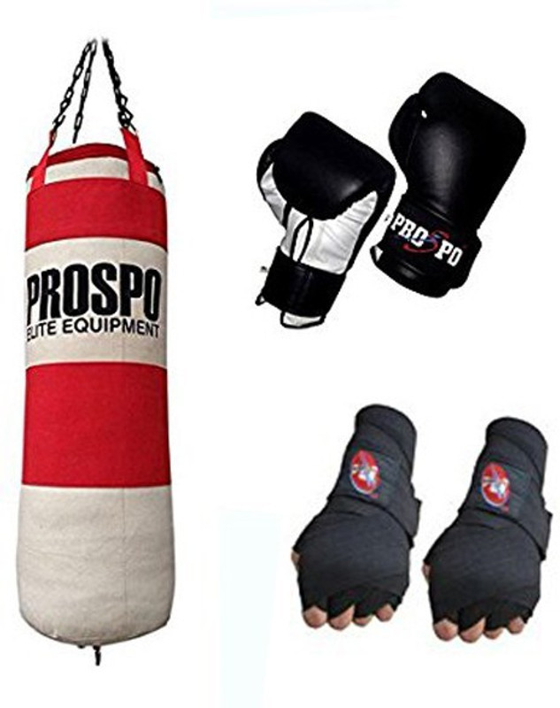 PROSPO Strong Rough And Tough 3 feet Canvas kit Set For Professional players Boxing Kit