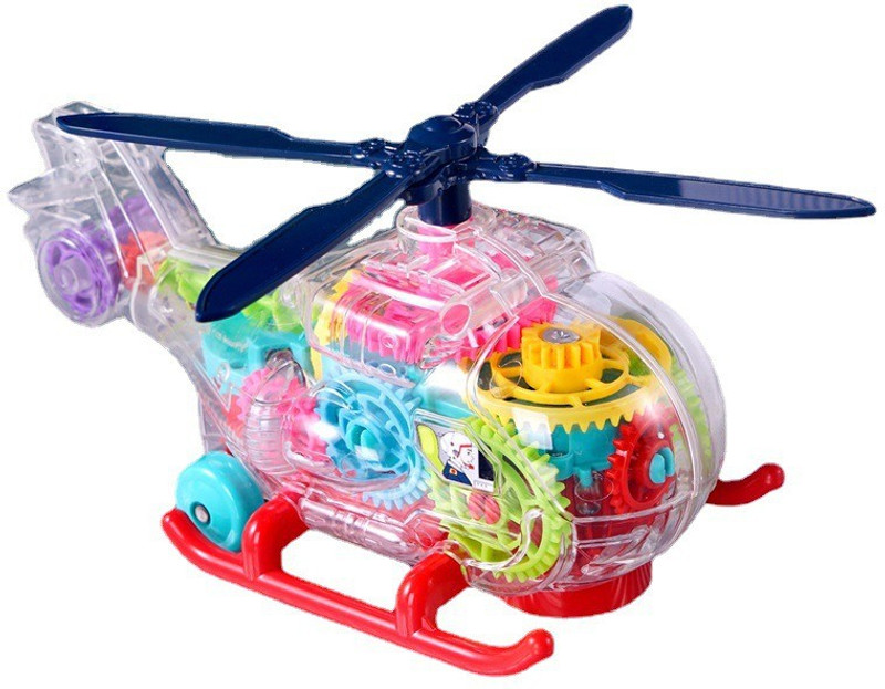 TOYOMAA Cartoon Helicopter Toy for Kids|Boys|Girls| Lights & Music (Color-multi).(Multicolor, Pack of: 1)