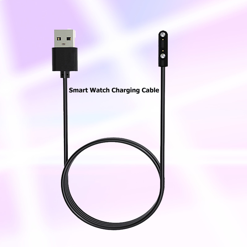 PULTO Wire Charging Pad Magic Charger 2 Pin Magnetic Replacement Charging Cable for Smart Watch, Fitness Band Charging Cable for W26 W26+ W26m for Smart Watch Magnetic USB Charging Cable Cord For smart watch Smart watch Cable Support All 2 Pin Watch Adapter Charging Pad Magic Charger For smart watch