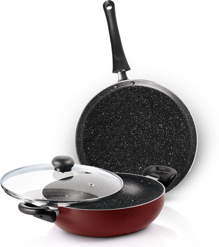 Benon Granite Coated Casserole Set of 2.5L+3.5L+4.5L Induction Bottom Non-Stick Coated Cookware Set(Aluminium, 3 - Piece)