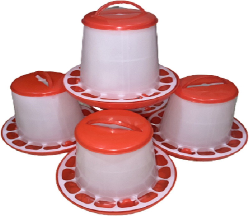 TM&W Water System & Feeding System for All Birds- Qty= (Feeder 1.5 kg 5 pcs) Manual Fish Feeder(1.5 L)