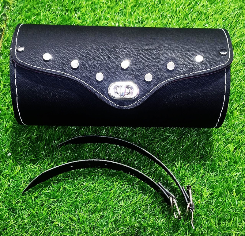 SK9 ROYAL BLACK ROYAL ENFIELD LEATHER SADDLE BAG MADE IN INDIA Saddle Bag Black Leather Motorbike Saddlebag(2.5 L)