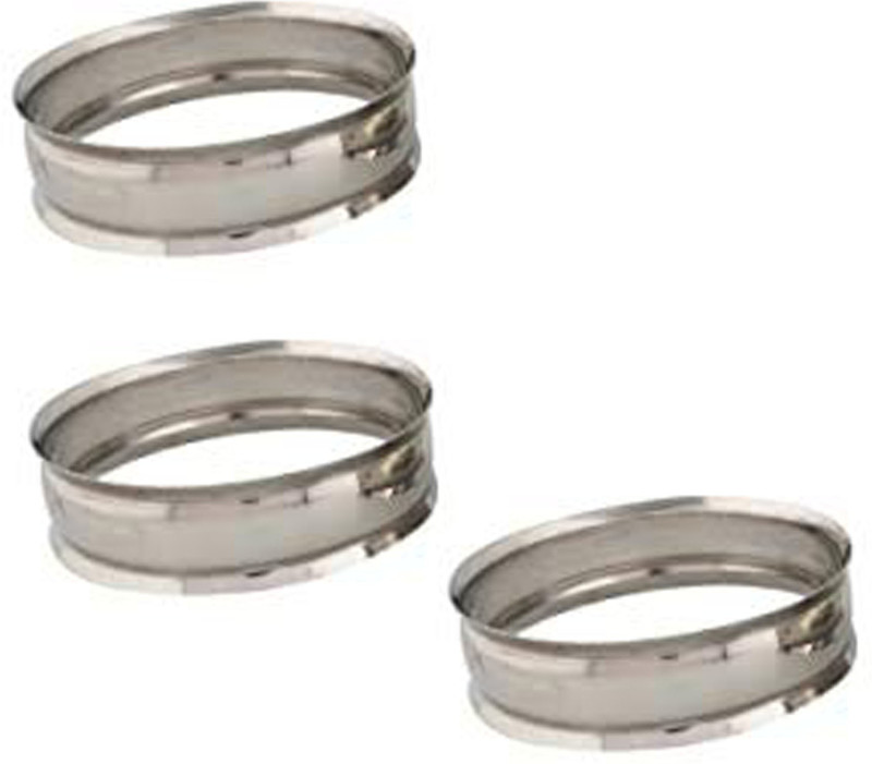 lookat Stainless Steel Round Stand - Heavy - Hot Pot Stand - Set of 3 Pieces Steel Trivet(Pack of 3)