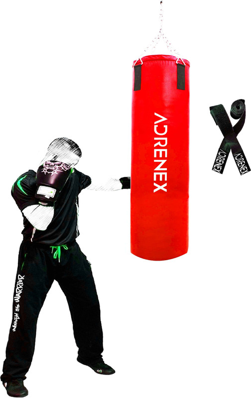 Adrenex Unfilled Punching Bag 2 FEET Boxing MMA Training Kickboxing Muay Thai Hanging Bag Hanging Bag(2 Feet, 24)