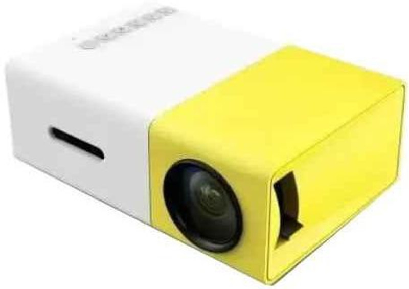 IMMUTABLE 2300 lm LCD Corded & Cordless Mobiles Portable Projector(Yellow, White)