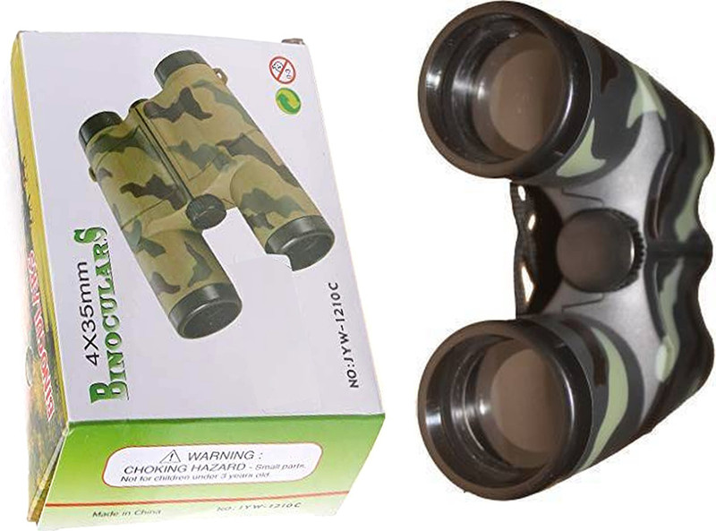 SellRider Best Quality Kids Outdoor observing Binoculars Telescope Toy spy Gear/Military Color/Folding Binoculars/Birthday Return Gifts-Green Binoculars(35 mm , Black)