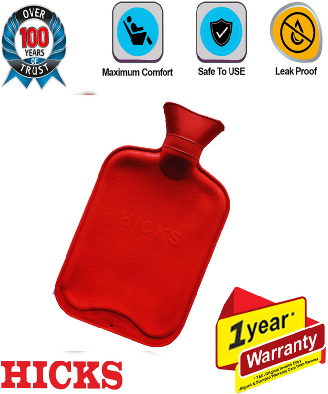 Hicks DELUX HOT WATER BOTTLE NON ELECTRICAL 2500 ml Hot Water Bag(Red)