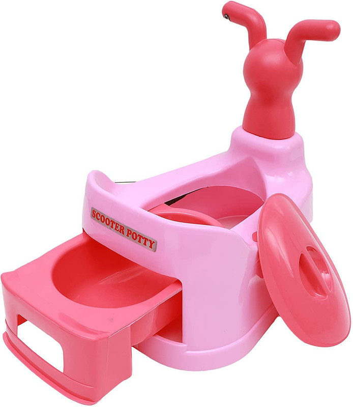 Maxwell Potty Training Set for Boys and Girls Includes with Tray & Closing Lid Potty Seat(Pink)