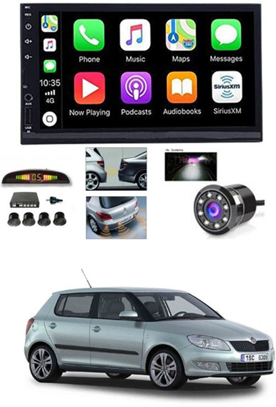RKPSP 7 INCH Full Double Din Car Screen Stereo Media Player Audio Video Touch Screen Stereo Full HD with MP3/MP4/MP5/USB/FM Player/WiFi/Bluetooth & Mirror Link with Back Rear Camera & Black Sensor For Fabia Car Stereo(Double Din)
