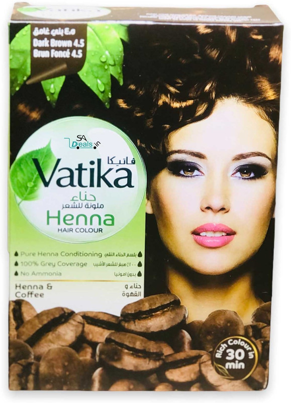 VATIKA Henna Hair Colours - Dark Brown 4.5 , Dark Brown