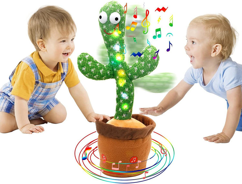LIBRA Talking Cactus Baby Toys,The Cactus Repeats What You Say and Recording,The Cactus Toys with Colorful Glowing 120 English Hit Song,Gifts of Fun Home Toys for Boys and Girls(Green)