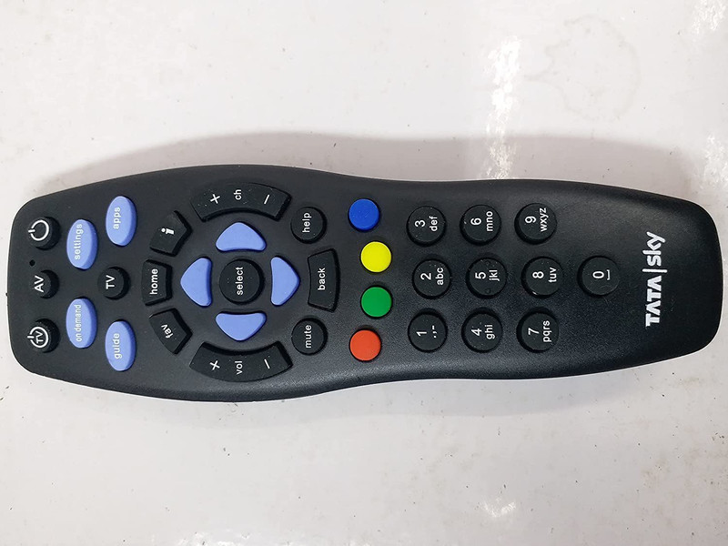 Tata Sky Original Universal HD Remote Controller Tata sky Remote Controller(Black)