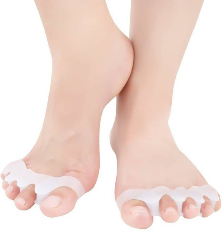 Ni Hao 1 pair of Silicone Foot Care Protector Toe Separators Straightener Spreader Insloes Correctors(Pack Of 2)