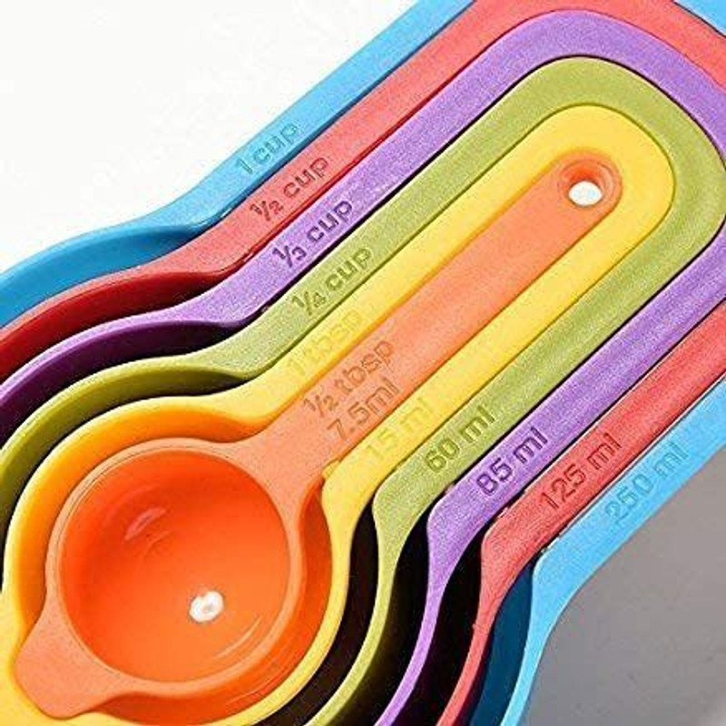 KAS BA Measuring Cups and Spoons Set of 6 Metric Measurement for Baking, Food Grade, Milk etc. Multicolor, Made in India Measuring Cup Set(7.5 ml, 15 ml, 60 ml, 85 ml, 125 ml, 250 ml)