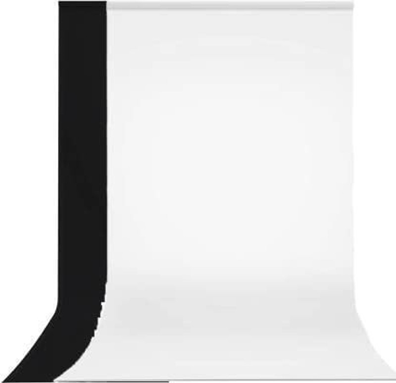 Stookin 8ft X 12ft Non-Transparent 2-in-1 Photography Backdrop Background Chromakey, 2 Colors in Single Backdrop (Black & White) Reflector
