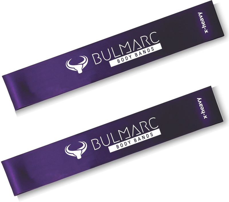 Bulmarc Set of 2 X-Heavy Resistance Bands (60 - 85 lbs) Resistance Tube(Dark Purple)