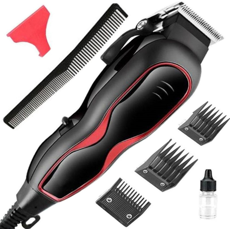 HCT New Professional man Corded hair trimmer heavy duty hair clipper Black, Red Pet Hair Trimmer
