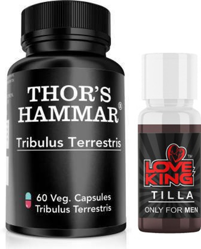 THORSHAMMAR Ayurvedic Capsules & Loveking Oil For Men Hammer Power Capsules Enriched of Shilajit, Musli For Thor Power(Pack of 2, 60 Capsules, 30 ml)