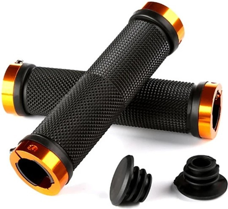 PEDFIT Mountain Bike cycle Handlebar Grips Soft Rubber Anti-slip Handle Grip Lock Bar End Bicycle Handle Grip(132 mm)