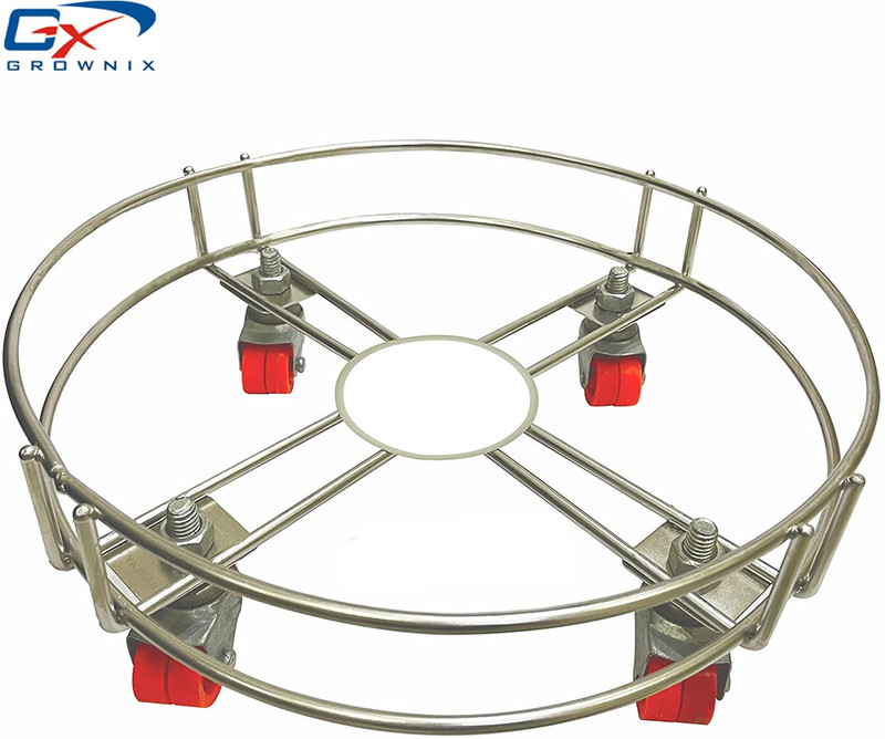 GROWNIX Cylinder Trolly Pack of 1 Gas Cylinder Trolley(Silver)