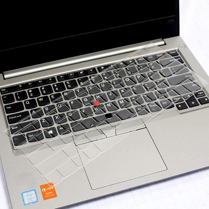 Saco Silicone Protector Skin Keyboard Cover for Lenovo ThinkPad E475 E470 and E470c 14 inches Thin and Light Laptop Keyboard Skin(Transparent)