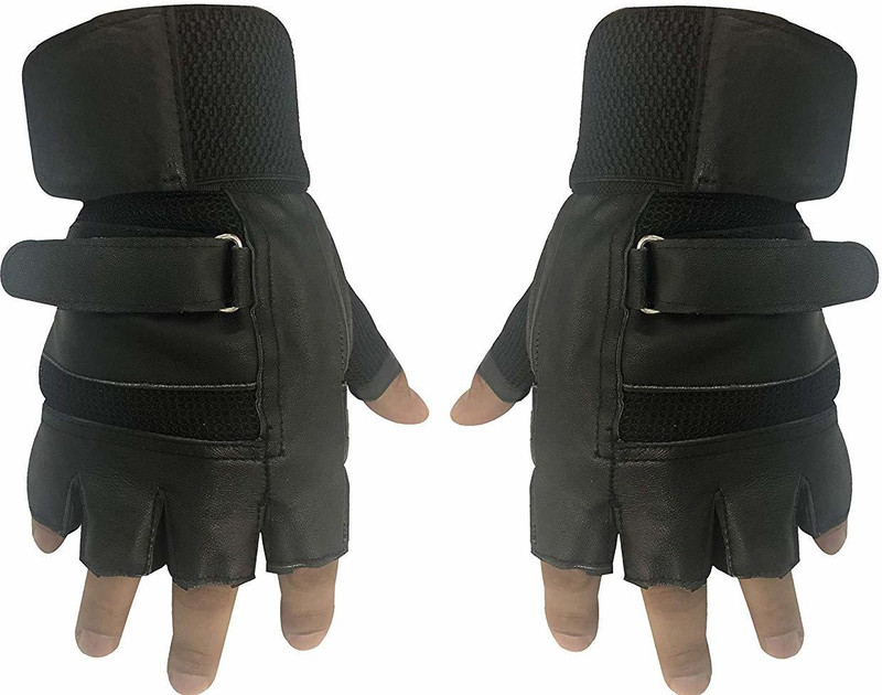 Decaux Gym & Fitness Gloves /Stretchable Size for Both Men and Women, Odor-Free Gym & Fitness Gloves(Black)