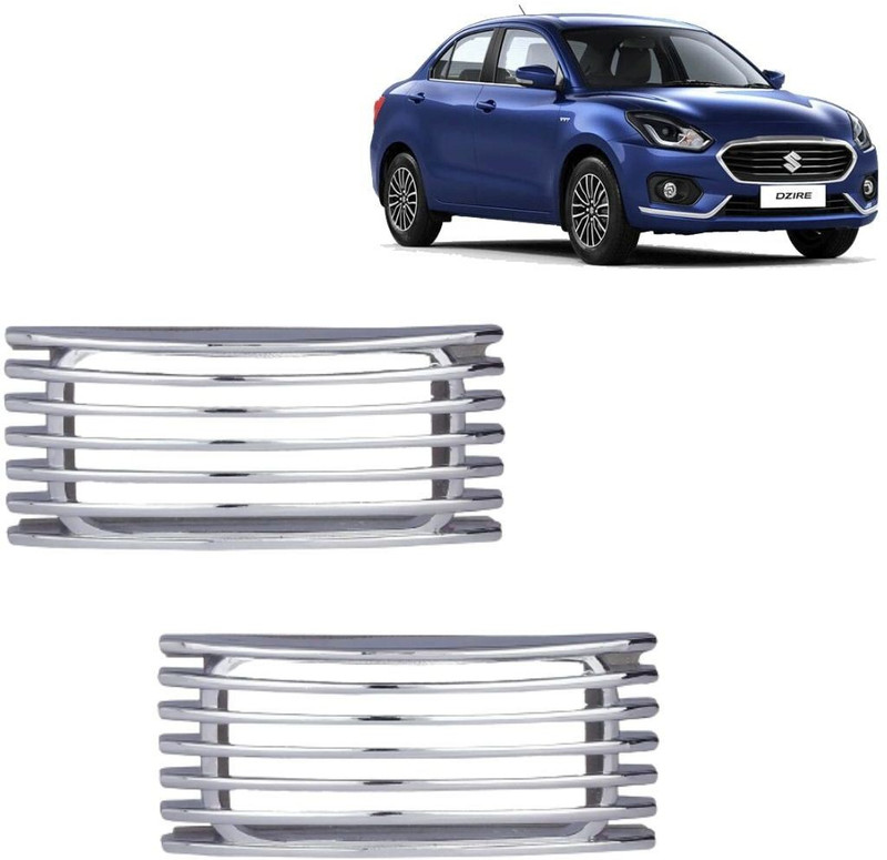 RD Universal INDCTOR_SIDE_JALI_CVR_SLVR_TON00355 Chrome Indicator Car Grill Car Grill Cover(Plastic Suzuki Swift Dzire)