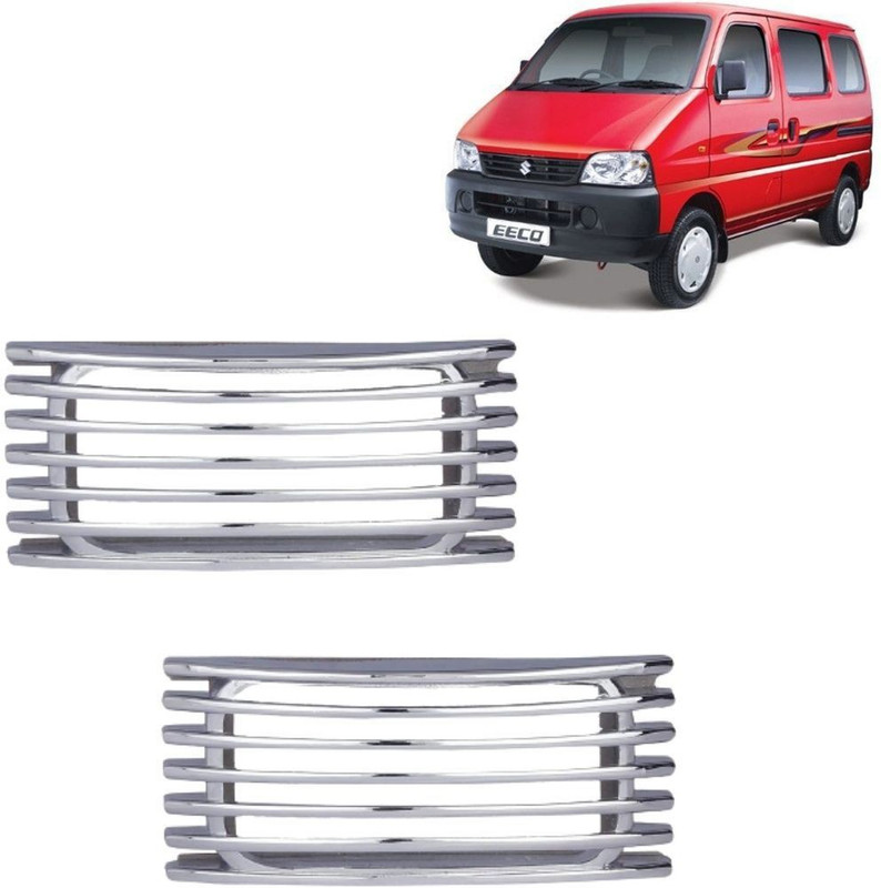 RD Universal INDCTOR_SIDE_JALI_CVR_SLVR_TON00356 Chrome Indicator Car Grill Car Grill Cover(Plastic Suzuki Eeco)