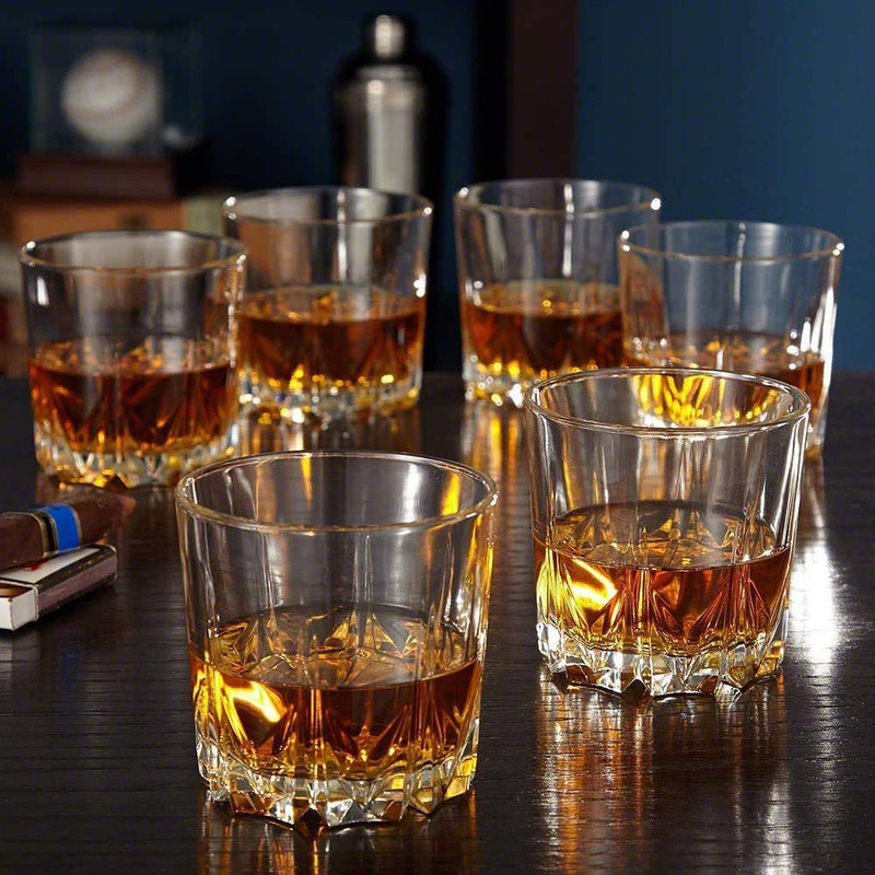 vetreo (Pack of 6) 300ml Premium Transparent Drinking Glasses Set of 6 | Cold and Hot Temperature Support Glass Glass Set Whisky Glass(300 ml, Glass, Clear)