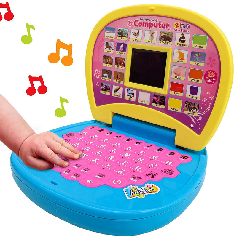 RGV Learning Educational Kids Piano Laptop with Led Screen & Music(Pink)