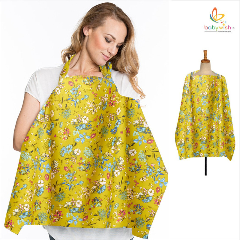 Babywish BPR-NUR-2199-CT-PR-YEL-LILY Feeding Cloak(Yellow)