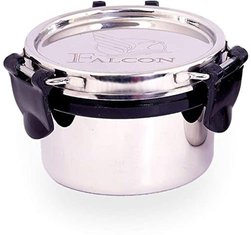 FALCON Stainless Steel Mini Container - 125 ml, 1 Pieces, Silver 1 Containers Stainless Steel Office Lunch Box(125 ml)