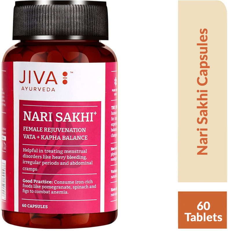 JIVA Nari Sakhi Capsules - Dietary Supplement For Women - 60 Capsules Each - Pack of 2(Pack of 2, 60)