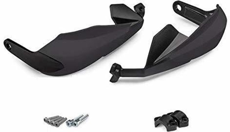 Grandbiker Hand Palm Protector Wind Deflector Lever Protector/Carbon Fibre Unbreakable Handguard for bajaj dominar All Models Multi Color (Black) Handlebar Hand Guard(Bajaj)