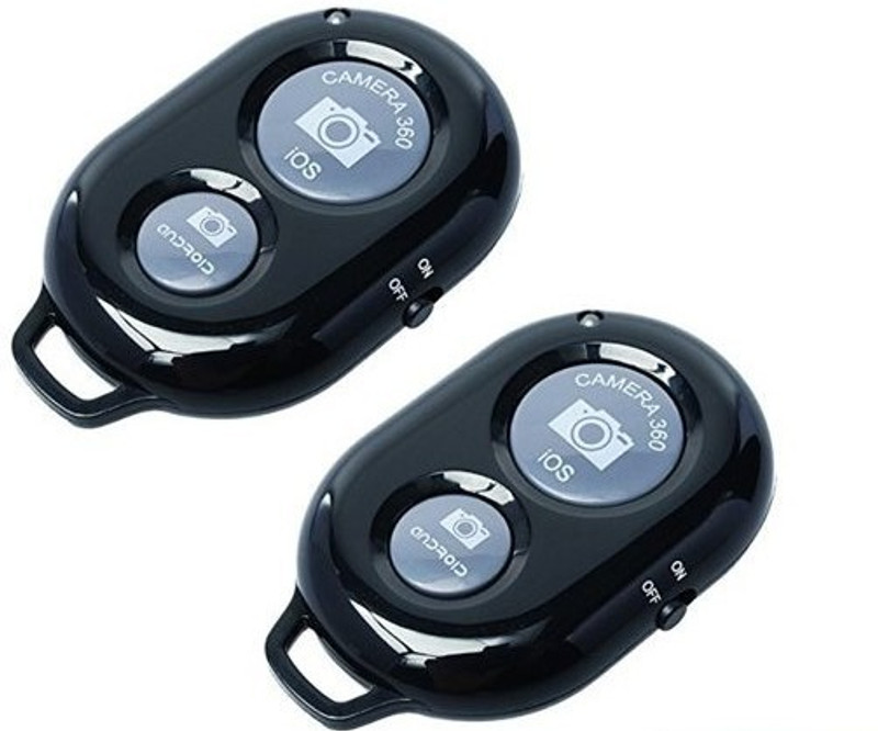 Viraan Bluetooth Remote Controller For Android /ios Version Wireless Remote Control ( PACK OF 2 ) ( REMOTE )  Camera Remote Control(Black)