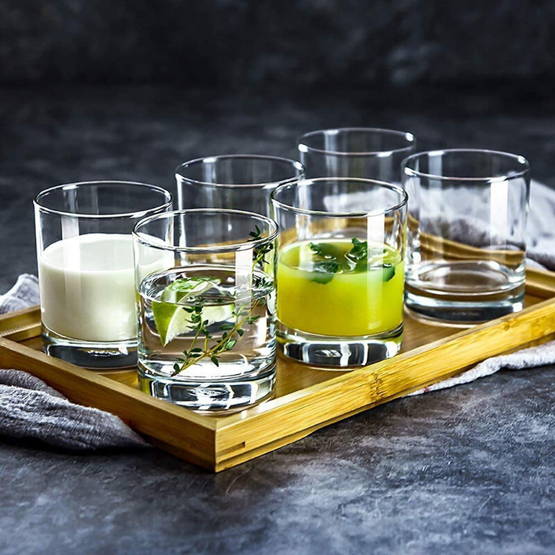 vetreo (Pack of 6) Old Fashioned Round Whiskey Glass Set of 6, Clear, 300 ML, Lead Free Drinking Scotch Whisky Glasses Whiskey Glass Set of 6, Classic Crystal Clear Round Shape Drinking Glass for Wine, Rum, Scotch, Water, Juice, Glass Set Whisky Glass(300 ml, Glass, Clear)