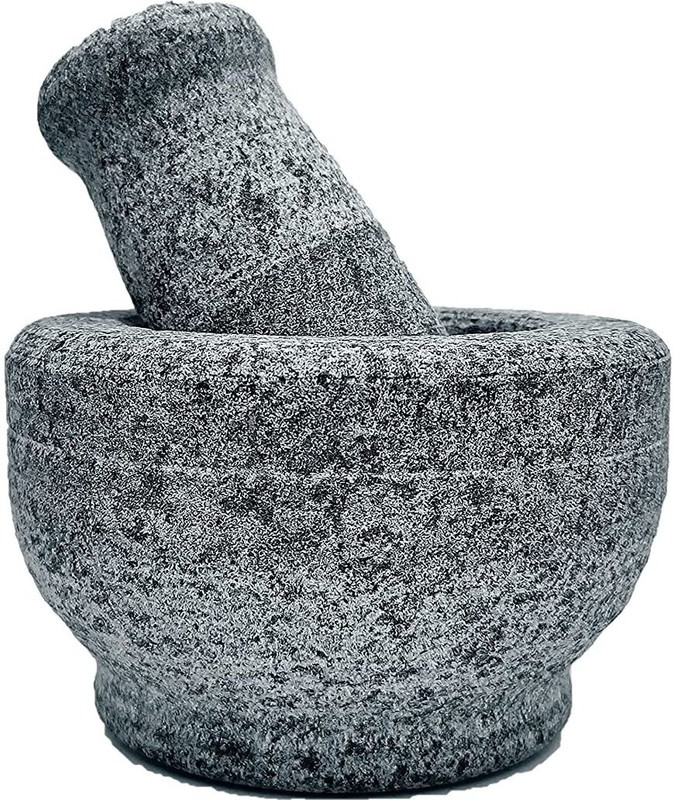 subaa Subaa Stone Mortar and Pestle Set |Stoneware Masher |Khalbatta okhli Masher | Kharal | Imam Dasta | | Idi Kallu | Khal/Ohkli Musal | okhli Masher (Circle) Stoneware Masher(Pack of 1)