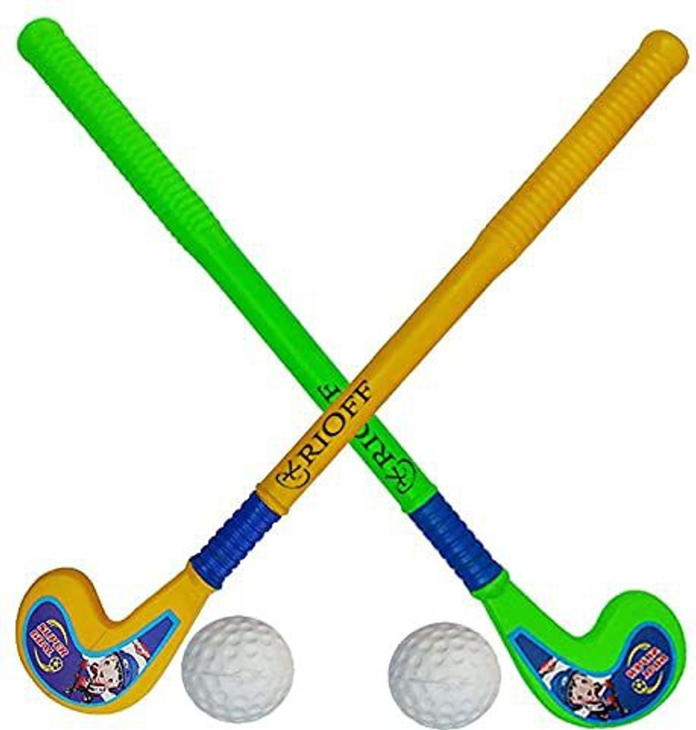 Liffo Hockey Set for Kids 2 Hockey Sticks 2 Ball Hockey