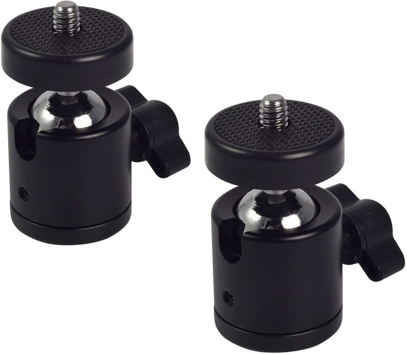 Viraan Ball Head with 1/4 Camera Mount Adapter 360 Degree RotatableTripod Head for DSLR Cameras ( BALL HEAD ) ( PACK OF 2 ) Tripod Ball Head(Black, Supports Up to 1000 g)