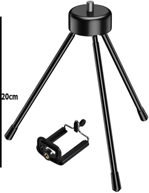 POZUB Hot Selling Mini Portable Adjustable Lightweight Strong 20cm Mini Heavy Duty Unbreakable Mobile Stand, Metal/Iron mobile phone tripod/camera stand, Camera Tripod Stand With Clip Professional Tripod Pro Phone Tripod Stand Multifunction Flexible Tripod for Smartphone Holder Selfie Mount, Special