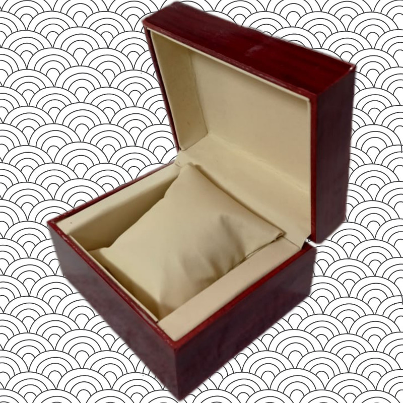 Nooks Branded Watch storage box for men and women for single and couple watch with wooden material in red color case organizer. Watch Box(Red, Holds 1 Watch)