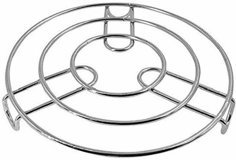 SOAINAM Stand Stainless Steel Round Cooker Steamer Rack Stand | Cooker and Hot Pot Stand Miror Finish Trivet(Pack of 1)