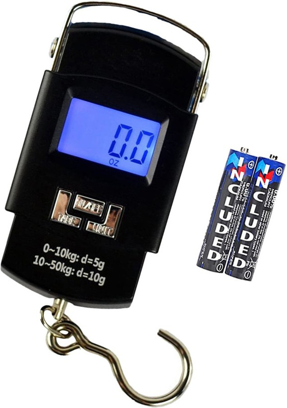 Nubex Digital Luggage Weighing Scale for Flights and Travel; Portable, Hanging Weight Machine for Bags and Baggage 50 KG /93/ANu Weighing Scale(Black)