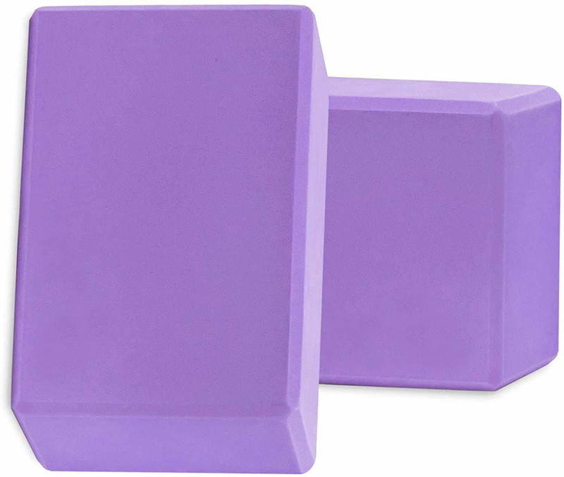 AKAGROUP Yoga Essentials Block, Non-Slippy for Sporting, Purple (Pack of 2) Yoga Blocks(Purple Pack of 2)