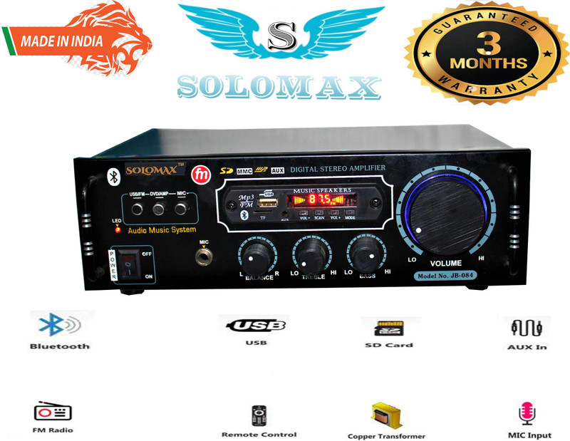 KAXTANG 9999 NEW SERIES METAL DJ REMIX ABSTRACT VERSION WITH BETTER SOUND QUALITY 160 WATT USB SELECTOR MIC SELECTOR AND DVD SELECTOR WITH HEAVY HEAT SINK Double Mic TV/ DVD / BT / USB/SD Card /FM /AUX 5000 W AV Power Amplifier(Black)