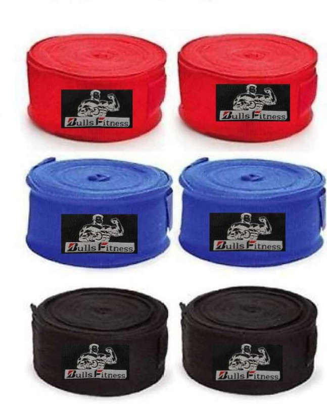 bulls fitness 03 Red, Blue, Black Boxing Hand Wrap (Red, Blue, Black, 108 inch) Boxing Hand Wrap(108 inch)