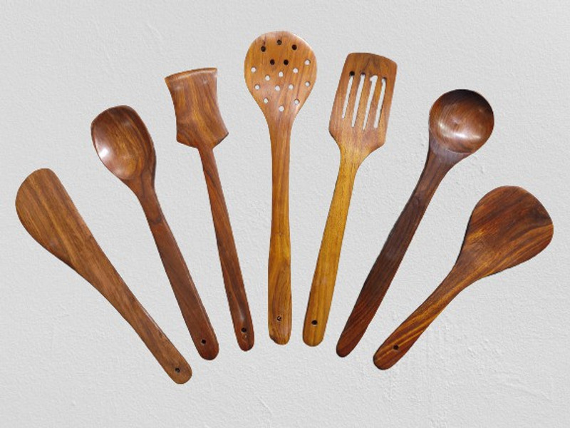 PURCHAZE24X7 Wooden Cooking Scoop Spoon Kitchen Scoop