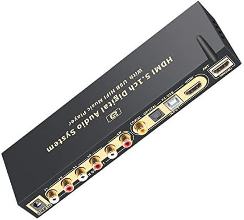 Etzin ARC Converter, 5.1 Audio Converter Decoder DAC DTS AC3 FLAC APE 4K*2K HDMI Media Streaming Device(Black)
