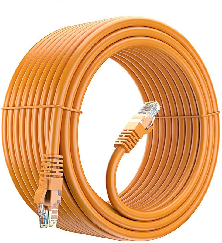 Fedus LAN Cable 300 m 300Meter CAT6 High Speed RJ45 Ethernet Patch Cable Roll LAN Cable Internet Network Computer Cable Roll,Orange 300 m LAN Cable (Compatible with Computer, Laptop, Modem, Router,Orange ) Without connector, 984 Feet, ORANGE(Compatible with Laptop, Computer, Modem, Router, Orange)